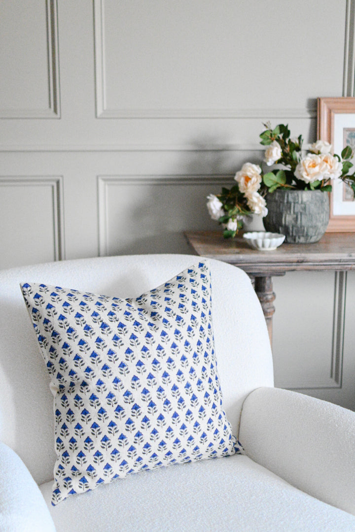 Sansa Block Print Pillow Cover