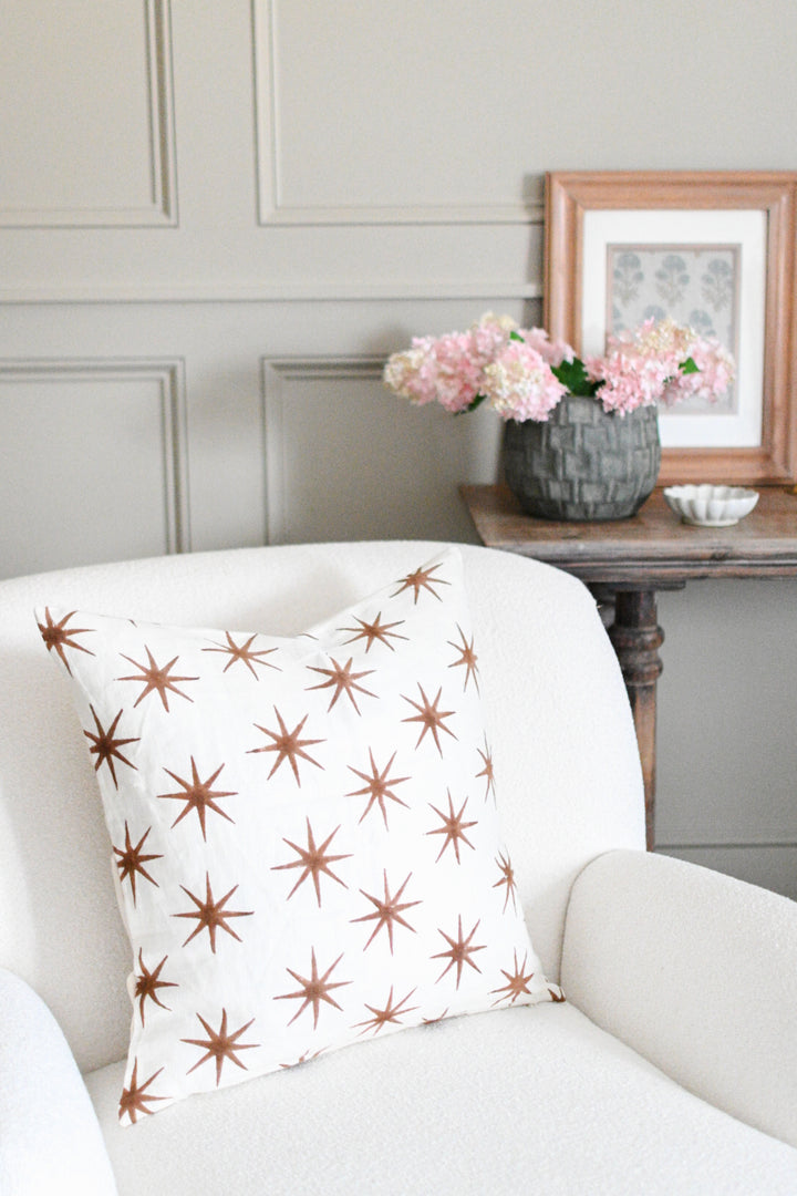 Lou Block Print Pillow Cover