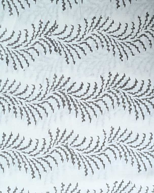 Gray Flower Print Cotton Fabric, Sewing Fabric, Dressmaking banyans Fabric, Indian Fabric By The Yard, Craft Fabric, Upholstery Fabric - Maple Village Lane