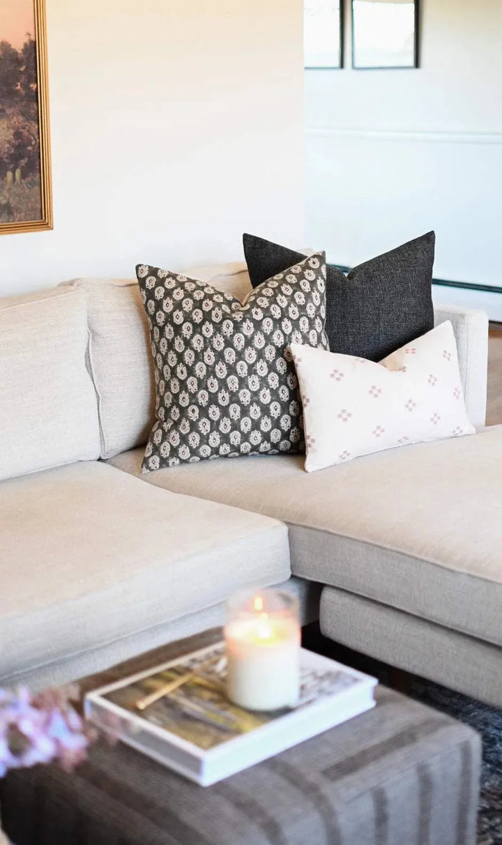 Olivia Block Print Pillow Cover - Maple Village Lane