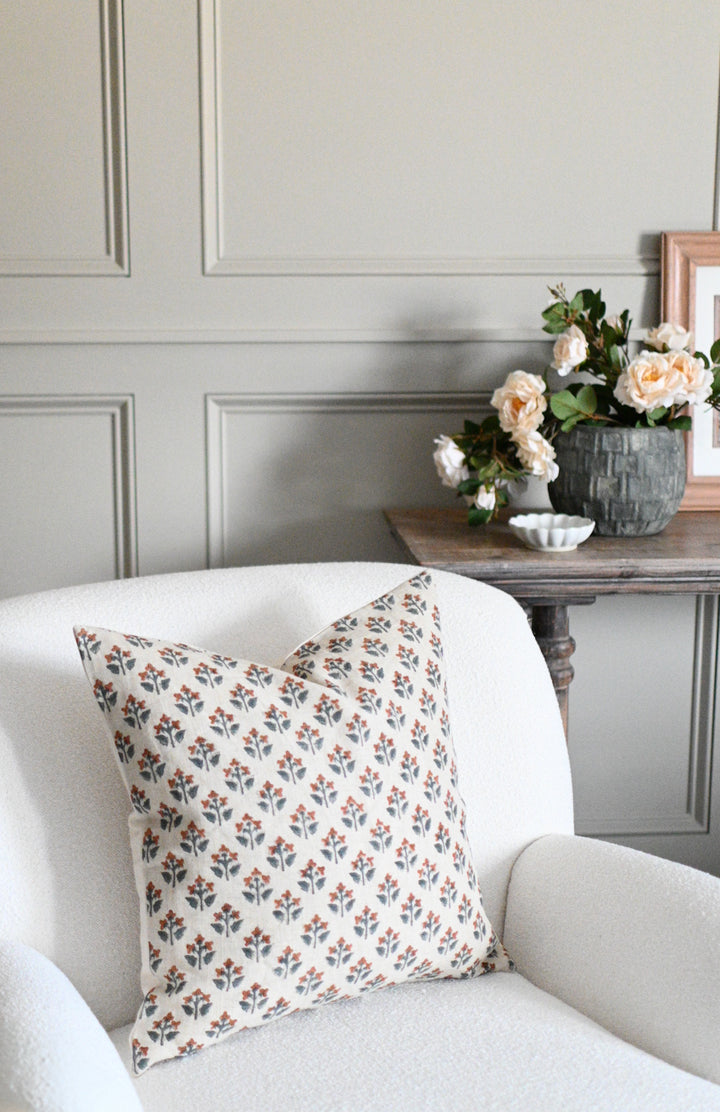 Lenny Block Print Pillow Cover