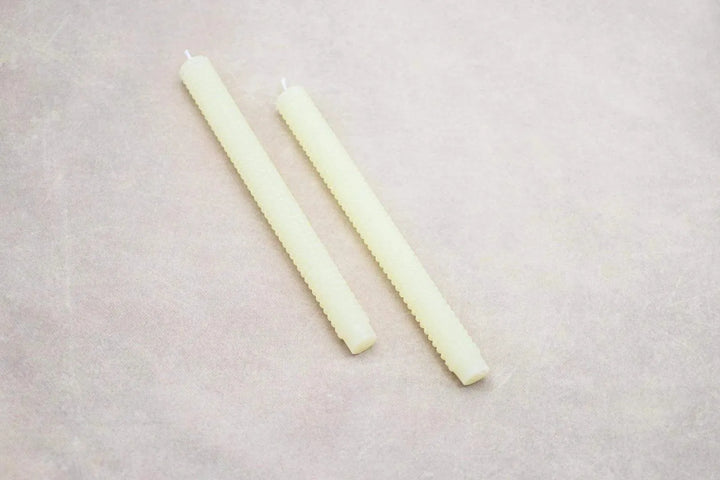 Unscented Hobnail Tapers, Set of 2 - Maple Village Lane