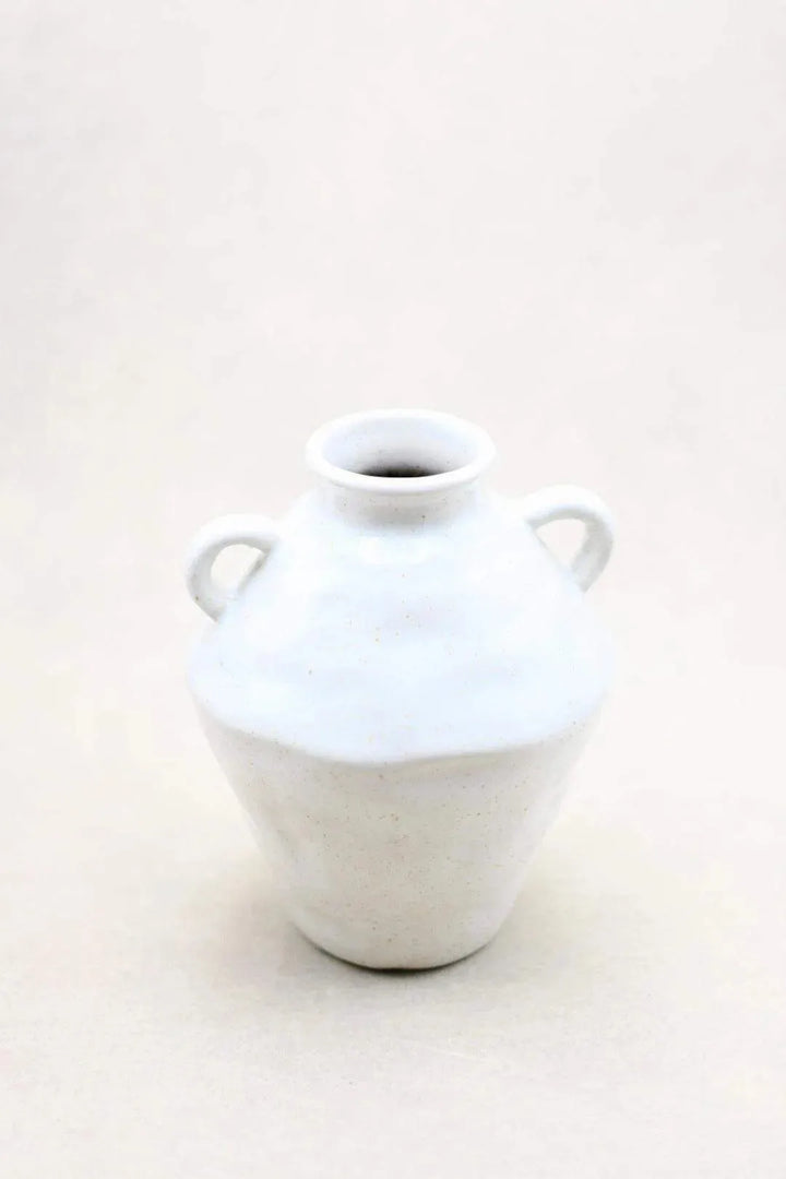 Neutral Handle Vase - Maple Village Lane