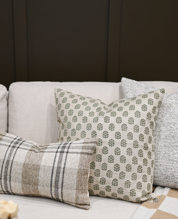 Garland Block Print Cushion Cover