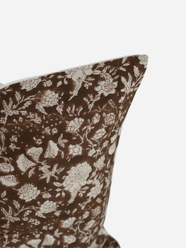 Handmade Vivian Block Print Pillow