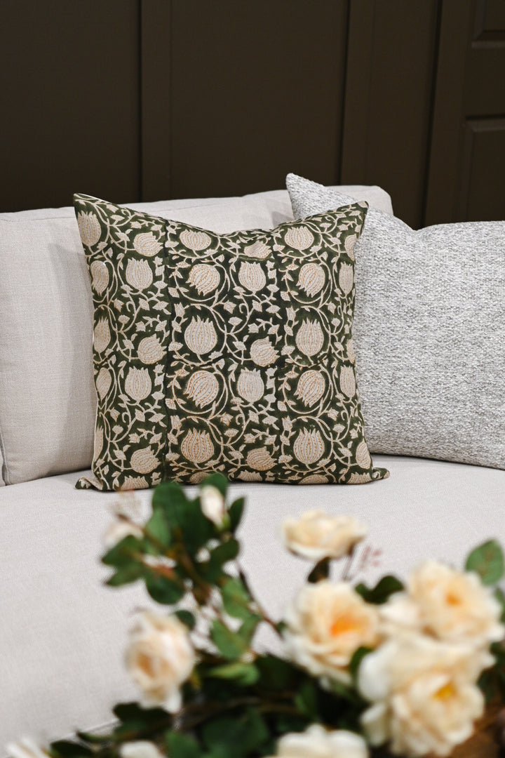 Vivienne Block Print Cushion Cover