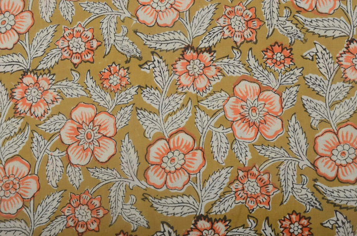 Indian Cotton Block Print Fabric by the Yard -Sewing and Quilting Fabric - Maple Village Lane