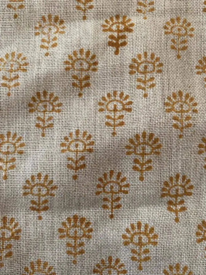 Linen fabric, Fabric by yard, Hand printed fabric, Block Print Fabric, Indian Fabric