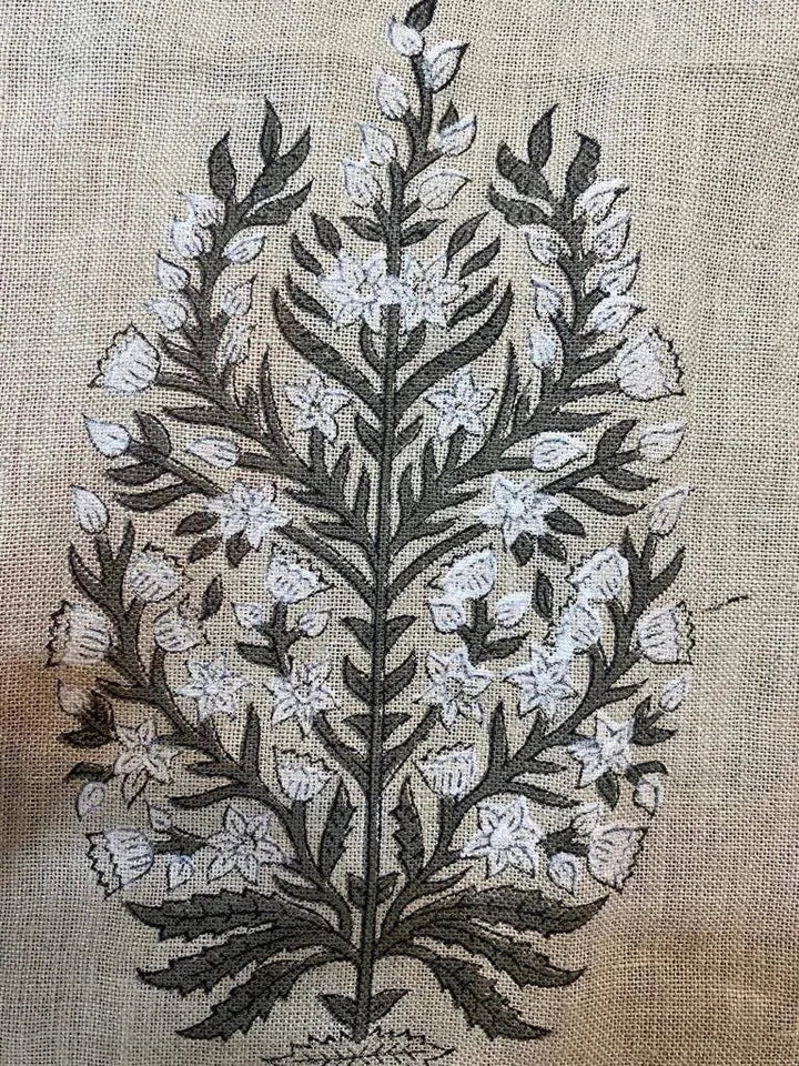 Linen fabric, Fabric by yard, Hand printed fabric, Block Print Fabric, Indian Fabric