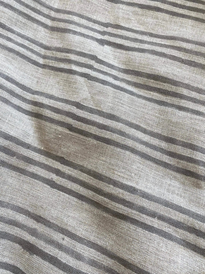 Thelma Hand Block Printed Linen Fabric for Upholstery, Curtains and more - Maple Village Lane