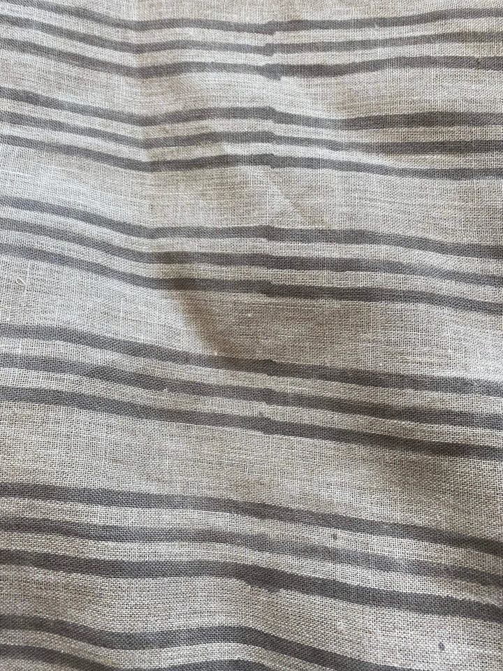 Thelma Hand Block Printed Linen Fabric for Upholstery, Curtains and more - Maple Village Lane