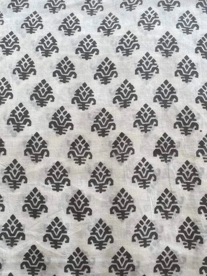 Indian Cotton Block Print Fabric by the Yard -Sewing and Quilting Fabric - Maple Village Lane