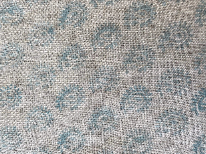 TATULLA || Indian Hand Block Print Linen Fabric for Upholstery - Maple Village Lane