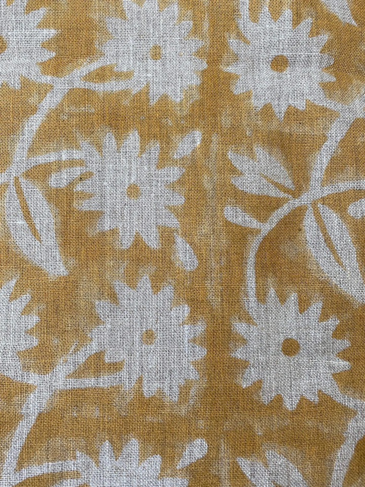 ALOFSH || Indian Hand Block Print Linen Fabric For Interior Design - Maple Village Lane
