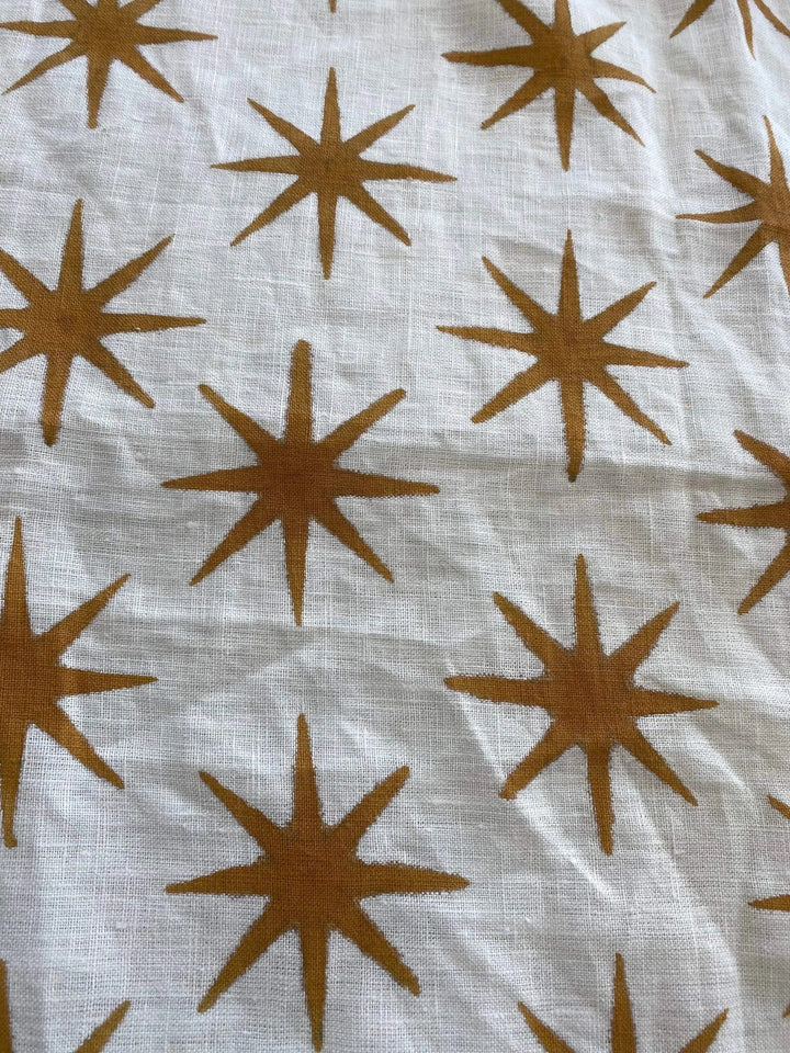 Linen fabric, Fabric by yard, Hand printed fabric, Block Print Fabric, Indian Fabric