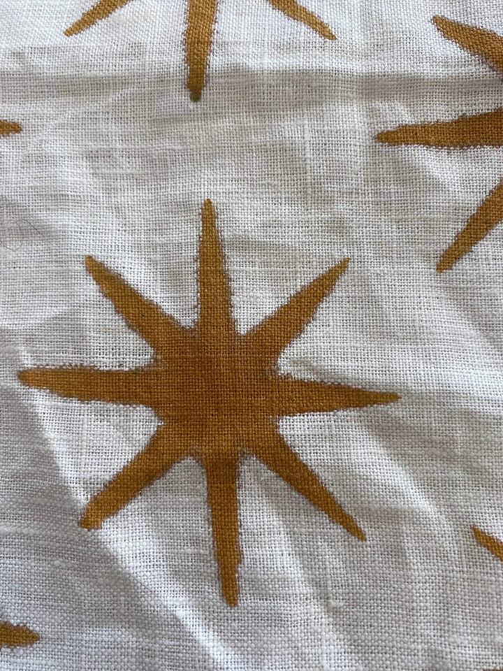 STAR || Indian Hand Block Print Fabric, Indian Linen Fabric, Block Print Fabric, Designer Floral Printing Fabric, Upholstery fabric, - Maple Village Lane