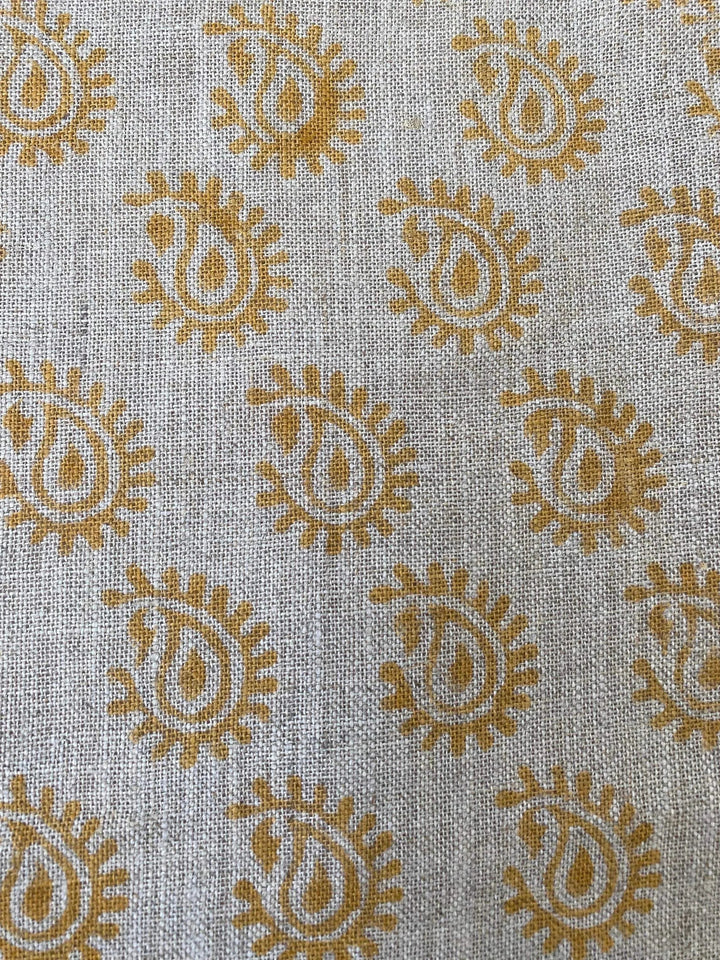 TATULLA || Indian Hand Block Print Fabric, Indian Linen Fabric, Block Print Fabric, Designer Floral Printing Fabric, Upholstery fabric, - Maple Village Lane