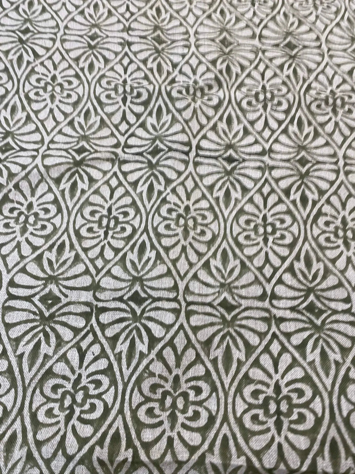 58" inches Indian Hand Block Print Fabric, Indian Linen Fabric, Block Print Fabric, Designer Floral Printing Fabric, Upholstery fabric, - Maple Village Lane