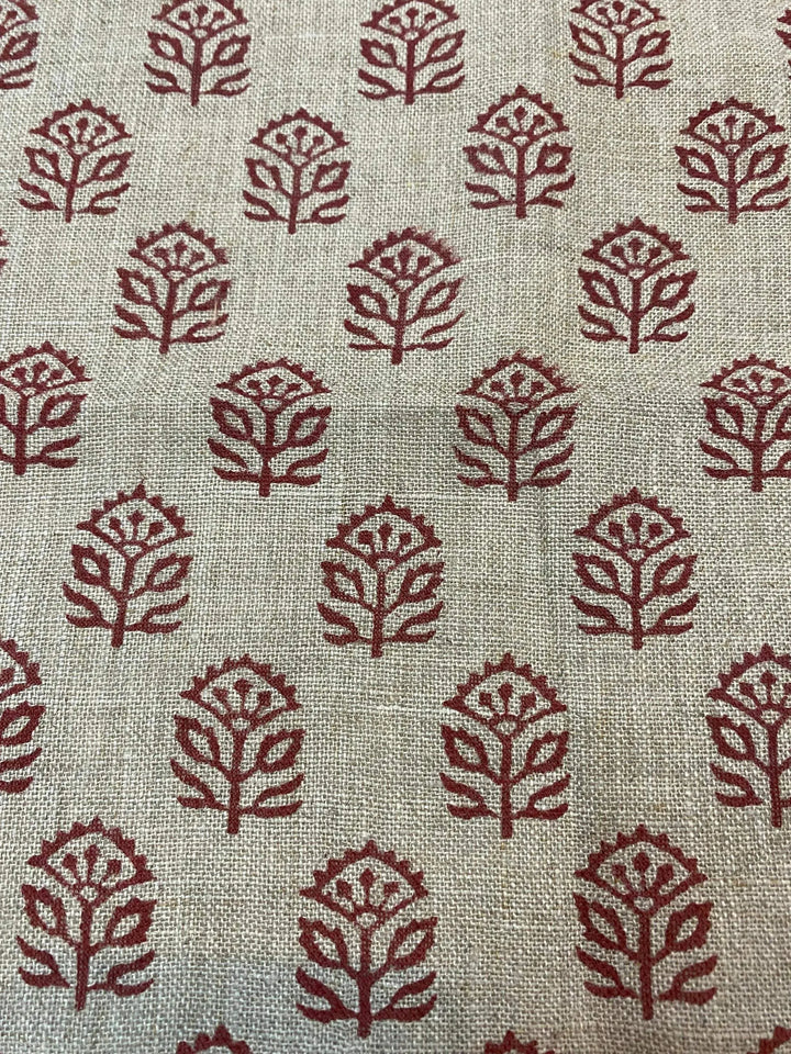 58" inches Indian Hand Block Print Fabric, Indian Linen Fabric, Block Print Fabric, Designer Floral Printing Fabric, Upholstery fabric, - Maple Village Lane