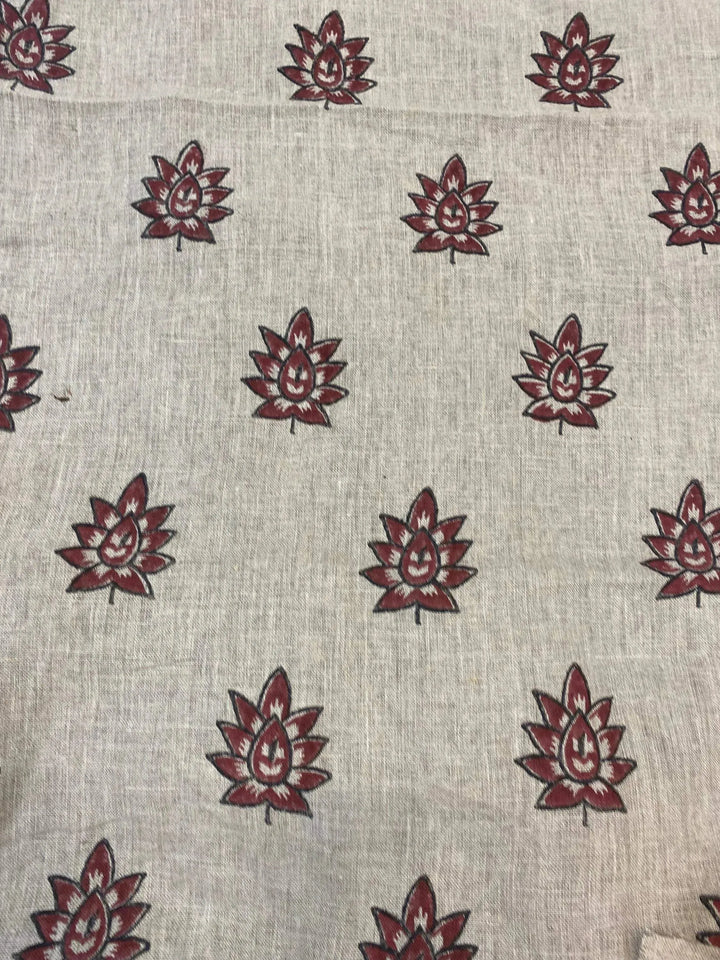 58" inches Indian Hand Block Print Fabric, Indian Linen Fabric, Block Print Fabric, Designer Floral Printing Fabric, Upholstery fabric, - Maple Village Lane