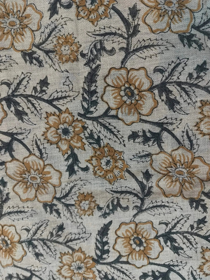 Linen fabric, Fabric by yard, Hand printed fabric, Block Print Fabric, Indian Fabric