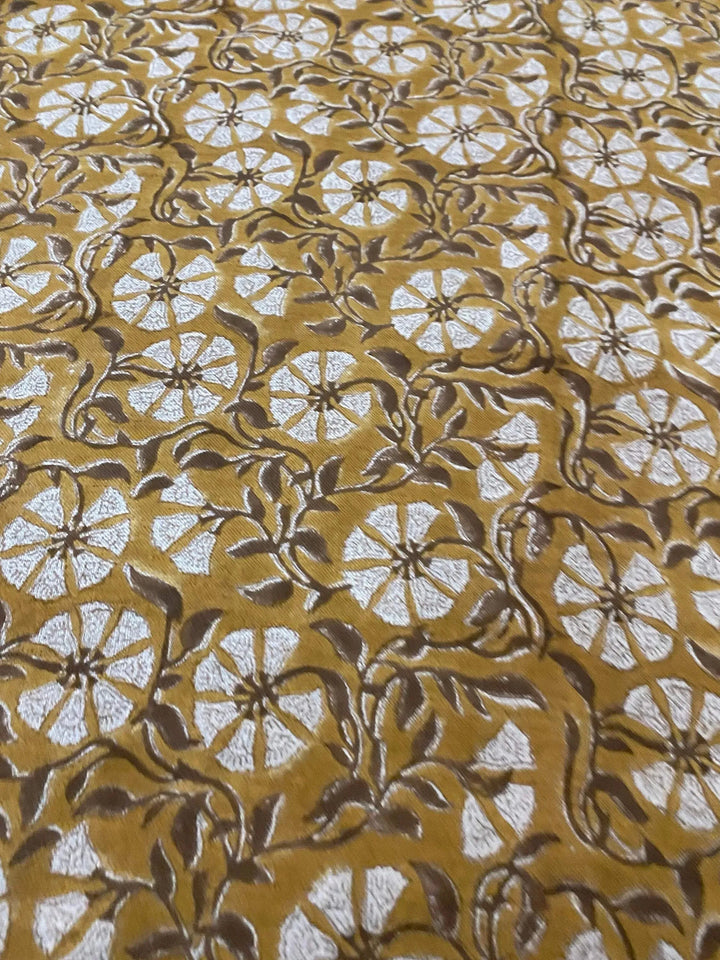 58" inches Hand Block Printed Linen Fabric , Home Decor Best Linen Fabric for decor, pillows ,upholstery, curtain - Maple Village Lane
