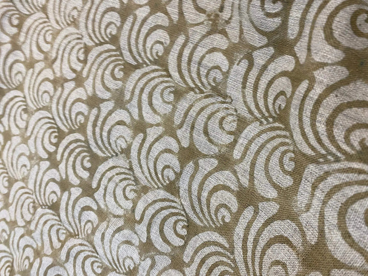 58" inches Hand Block Printed Linen Fabric , Home Decor Best Linen Fabric for decor, pillows ,upholstery, curtain - Maple Village Lane