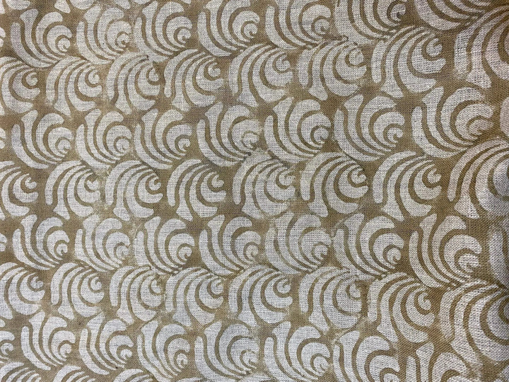 58" inches Hand Block Printed Linen Fabric , Home Decor Best Linen Fabric for decor, pillows ,upholstery, curtain - Maple Village Lane
