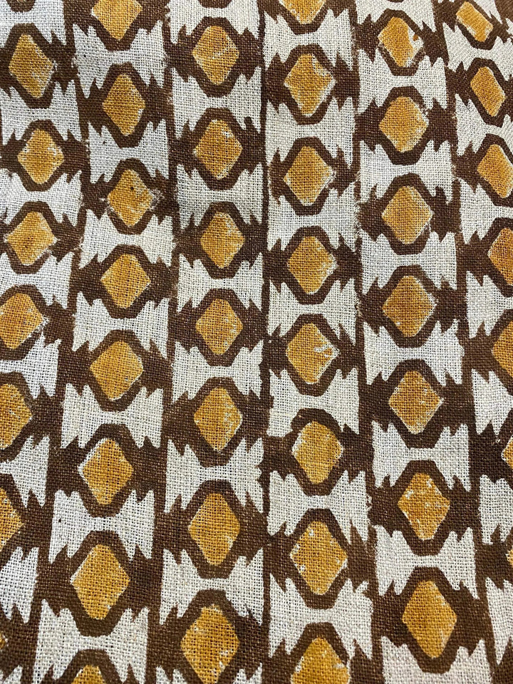 Linen fabric, Fabric by yard, Hand printed fabric, Block Print Fabric, Indian Fabric