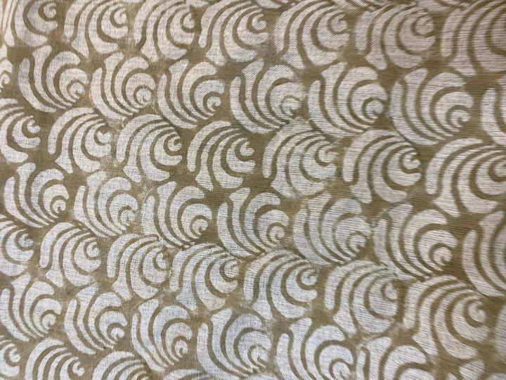 58" inches Hand Block Printed Linen Fabric , Home Decor Best Linen Fabric for decor, pillows ,upholstery, curtain - Maple Village Lane