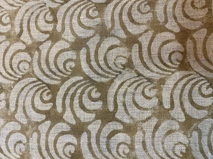 58" inches Hand Block Printed Linen Fabric , Home Decor Best Linen Fabric for decor, pillows ,upholstery, curtain - Maple Village Lane