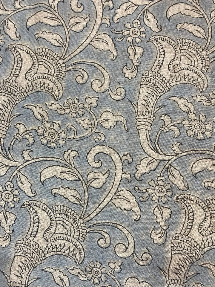 Linen fabric, Fabric by yard, Hand printed fabric, Block Print Fabric, Indian Fabric
