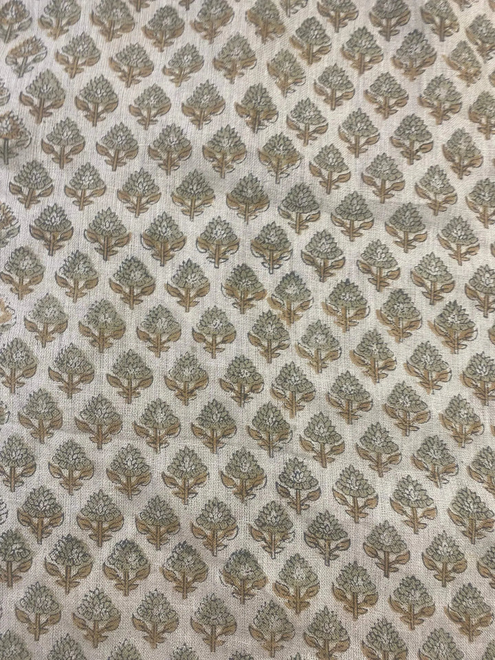 58" inches Hand Block Printed Linen Fabric , Home Decor Best Linen Fabric for decor, pillows ,upholstery, curtain - Maple Village Lane