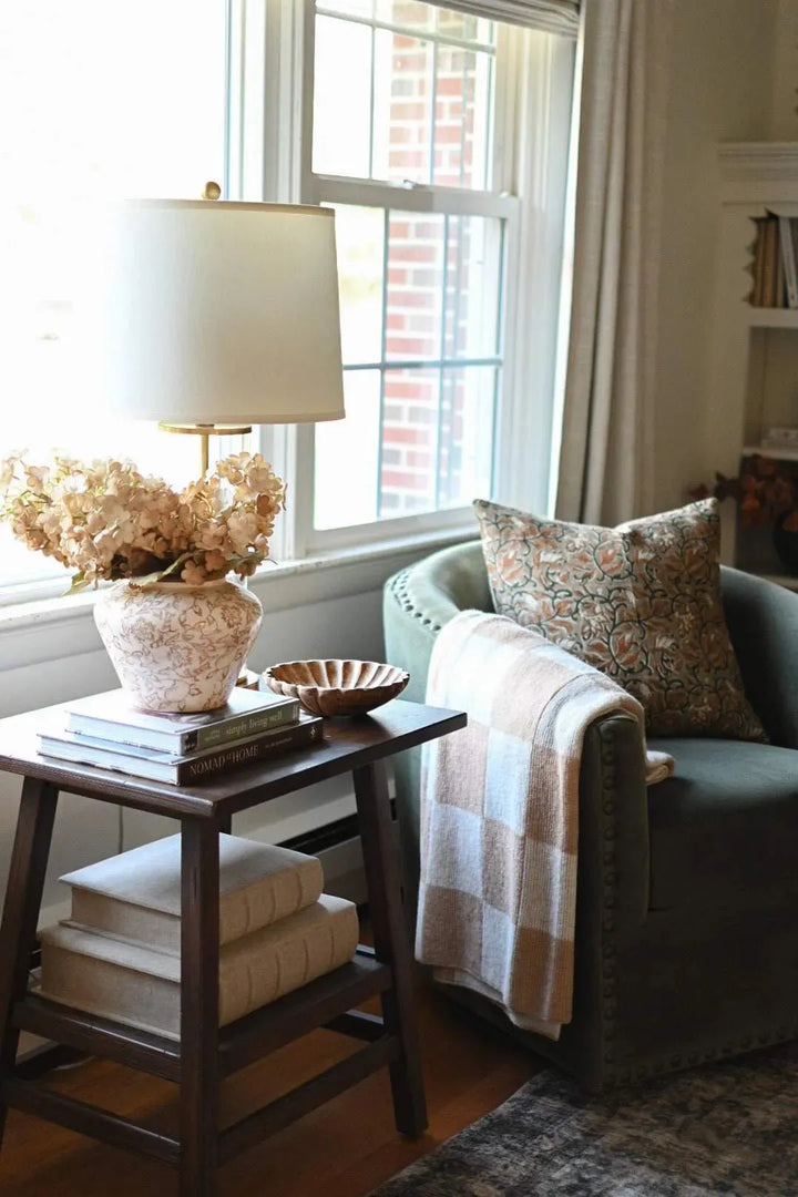 Charles Block Print Pillow Cover - Maple Village Lane