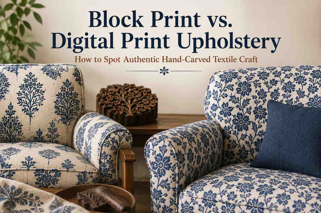 Block Print vs. Digital Print Upholstery How to Spot Authentic Hand-Carved Textile Craft