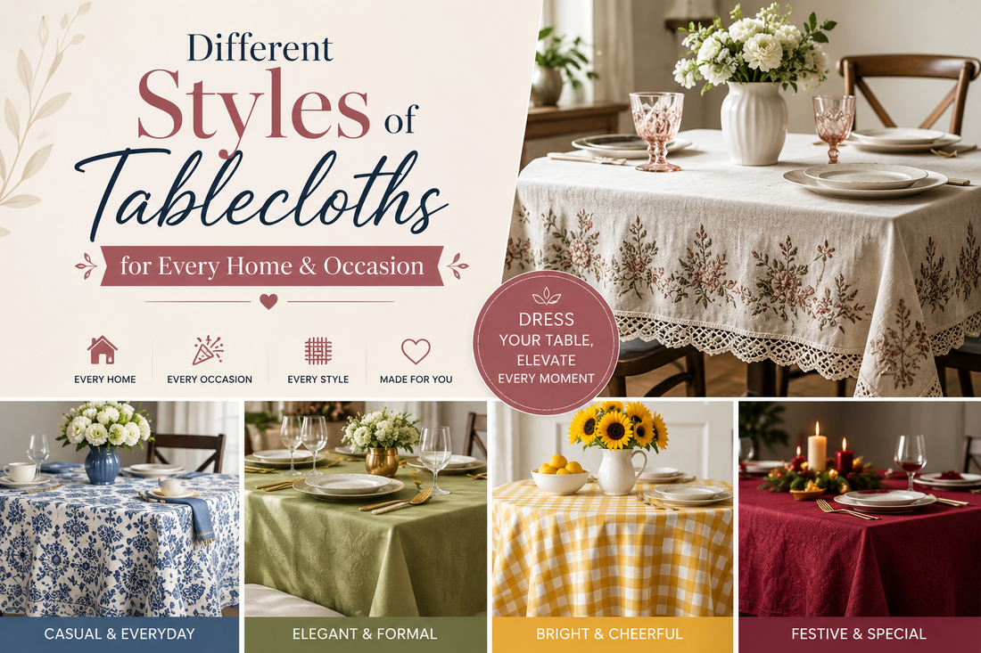 Different Styles of Tablecloths for Every Home & Occasion