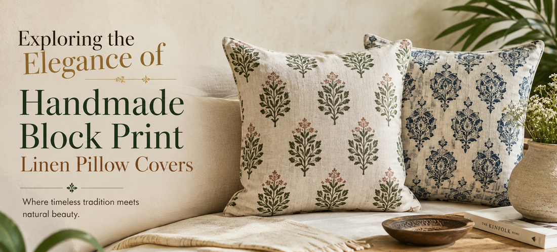 Exploring the Elegance of Handmade Block Print Linen Pillow Covers
