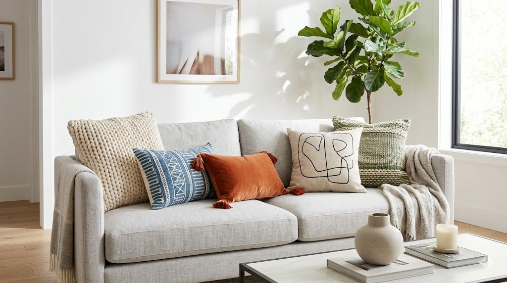 The 10-Minute Living Room Makeover: 5 Pillows That Change Everything