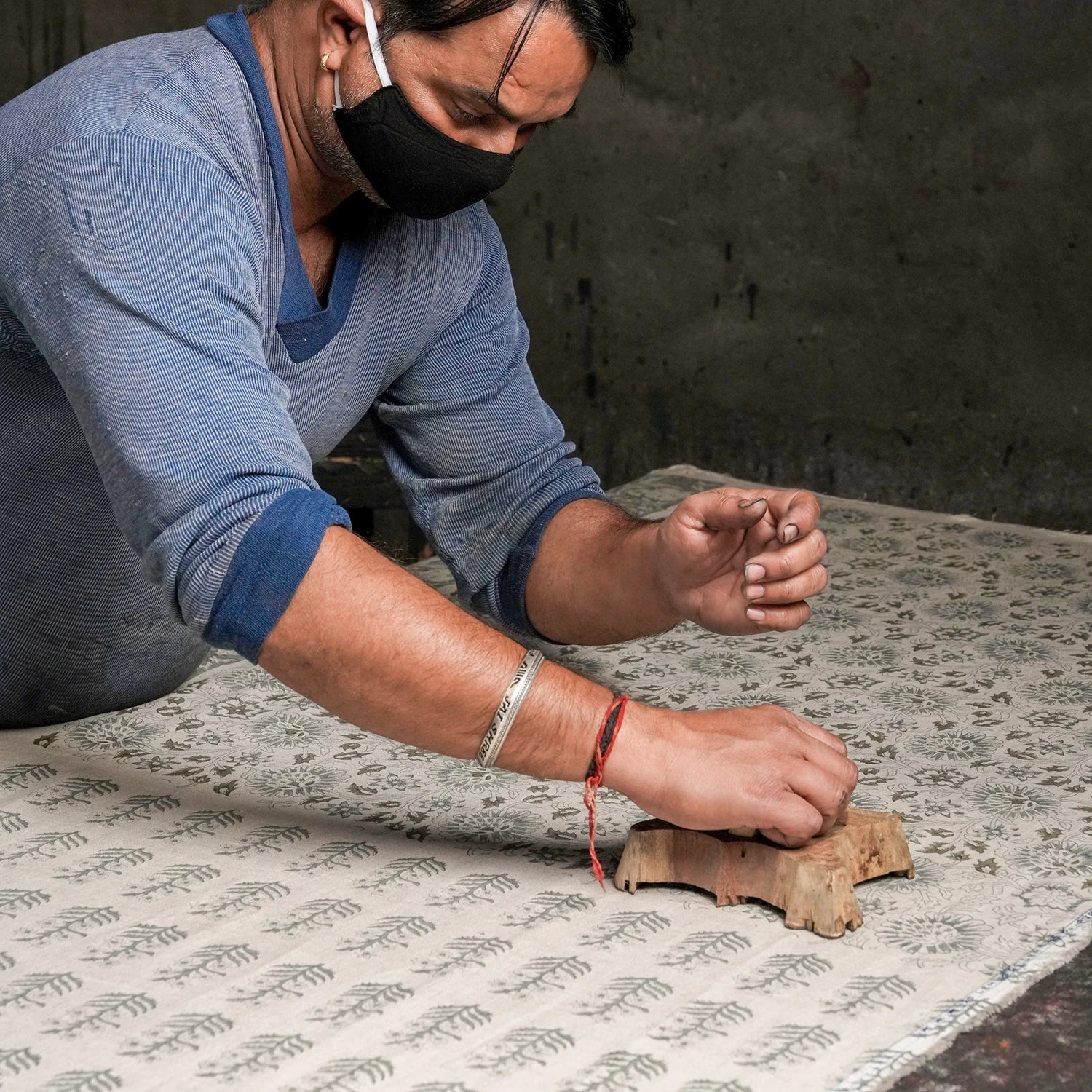 Hand-Block Printed Fabric