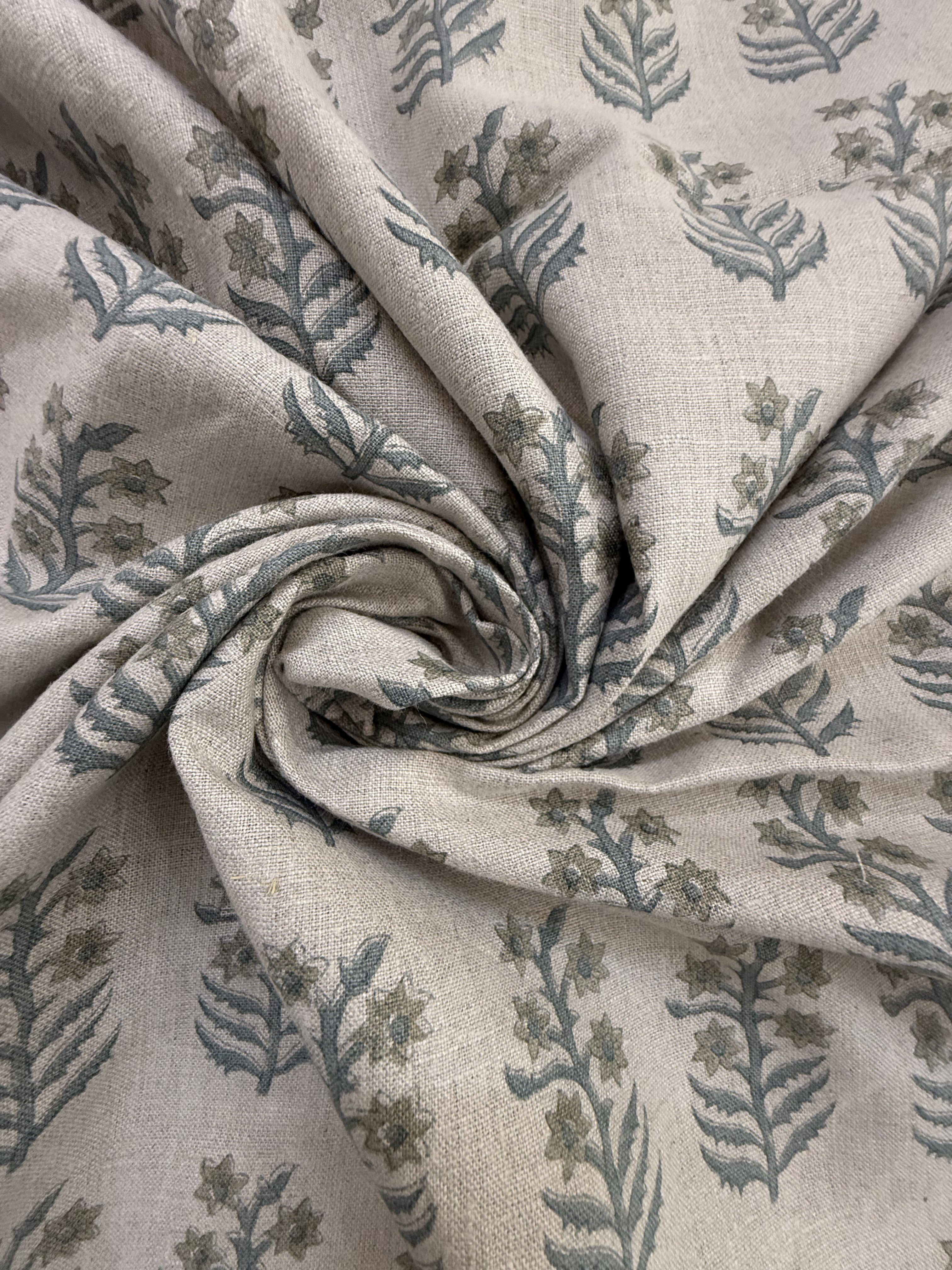 Clay, Terracotta & Ochre Fabric by the Yard | 220 GSM Artisan Linen ...