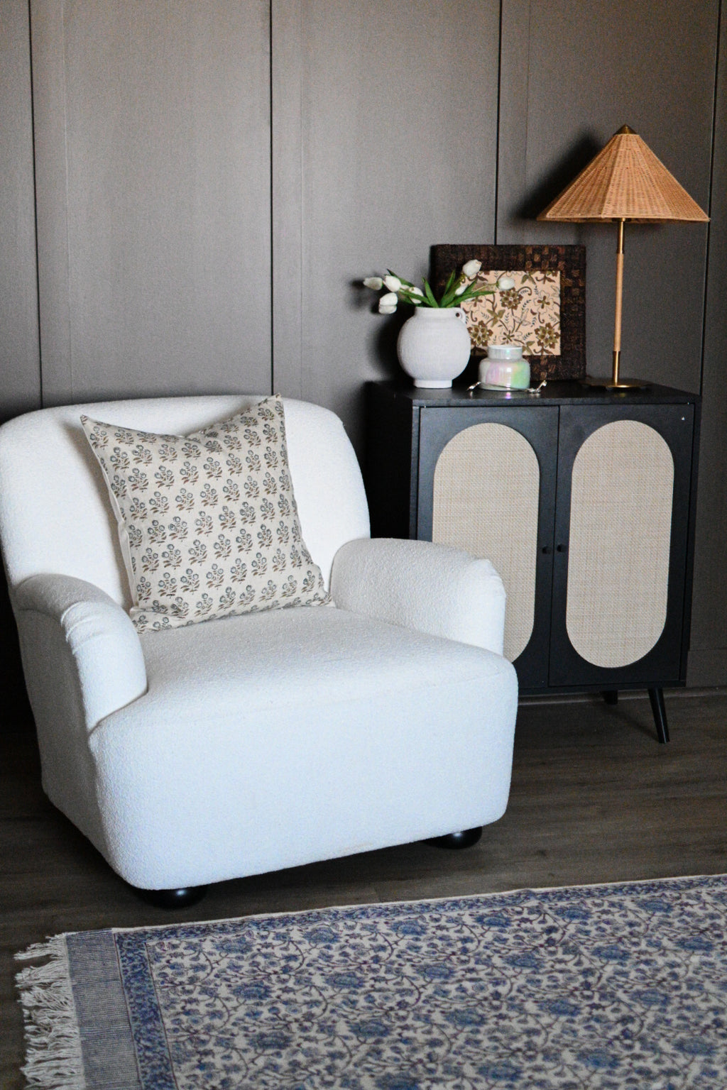 Briannah Ditsy Prints Oat Pillow Cover Pillow Covers