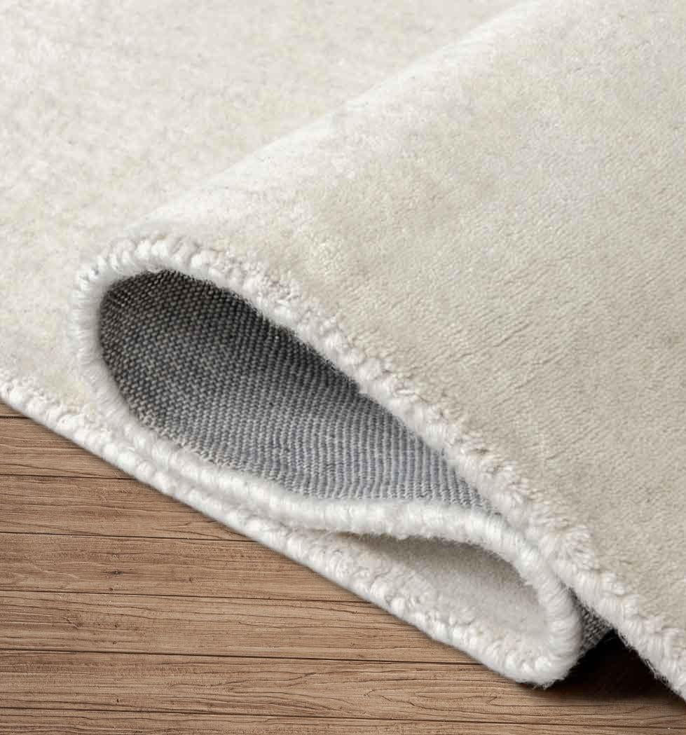 Frost White Hand-Loomed Wool Rug Hand Loomed