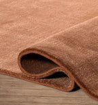 Terracotta Hand-Loomed Wool Rug Hand Loomed