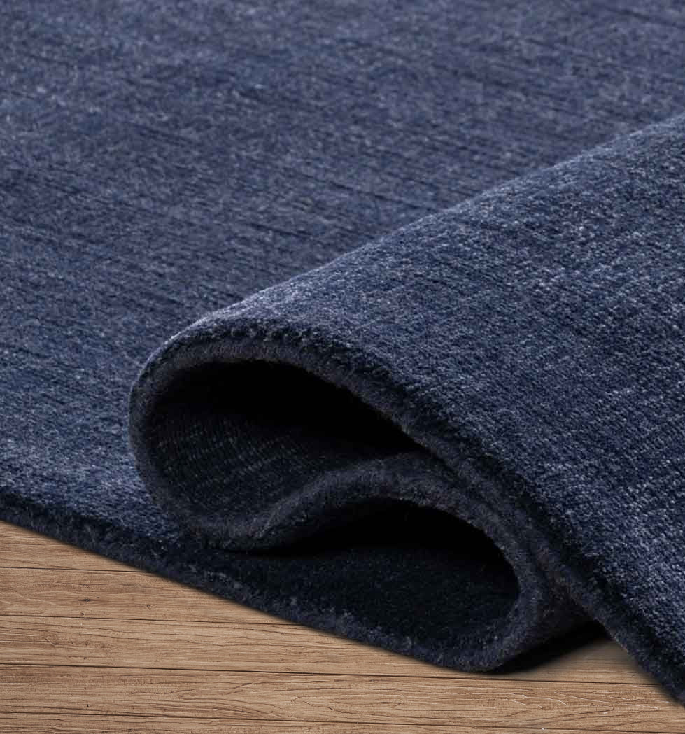 Cosmic Blue Hand-Loomed Wool Rug Hand Loomed