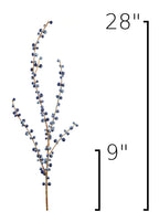28" Faux Blue Berry Stem