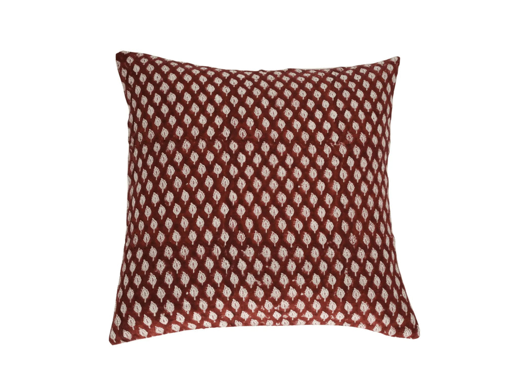 Violet Ditsy Prints Oxblood Pillow Cover 26" x 26" Double Sided Pillow Covers