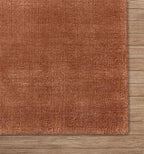 Terracotta Hand-Loomed Wool Rug Hand Loomed