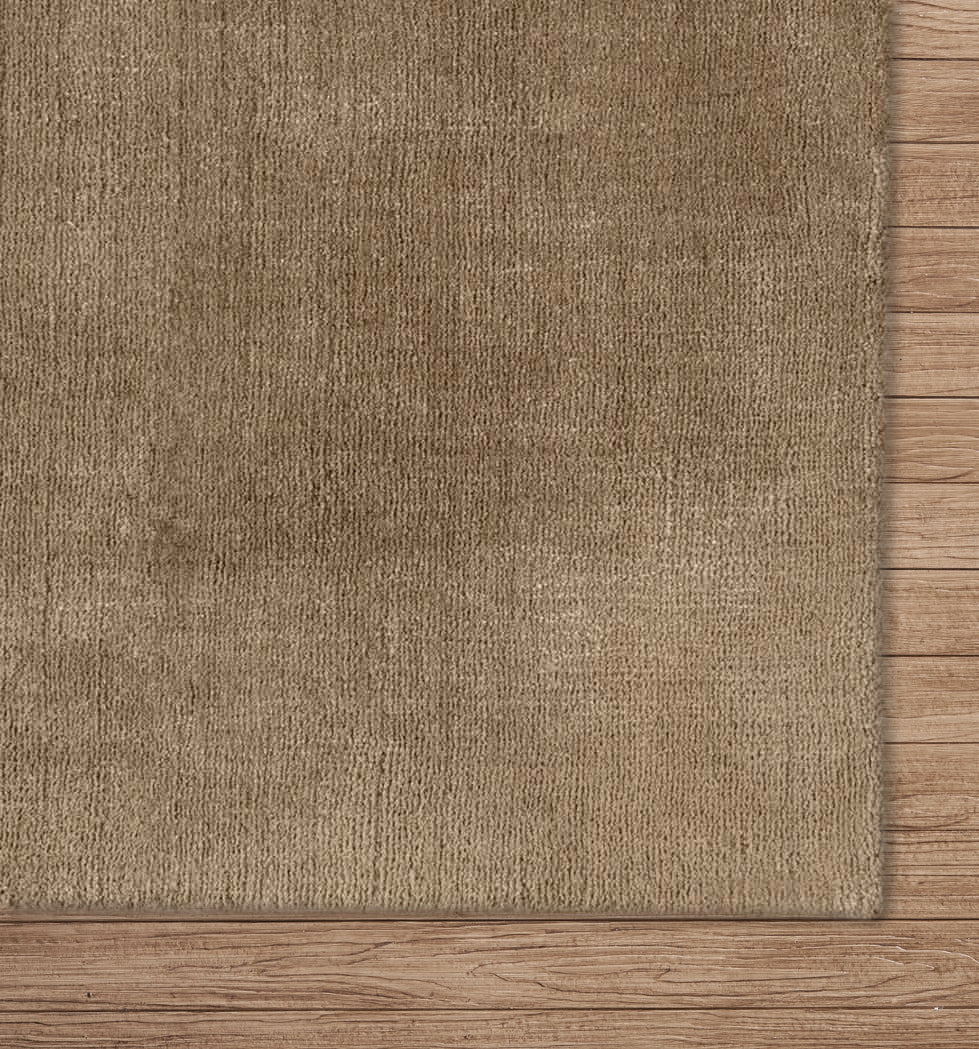 Tawny Hand-Loomed Wool Rug 4' X 6' Hand Loomed