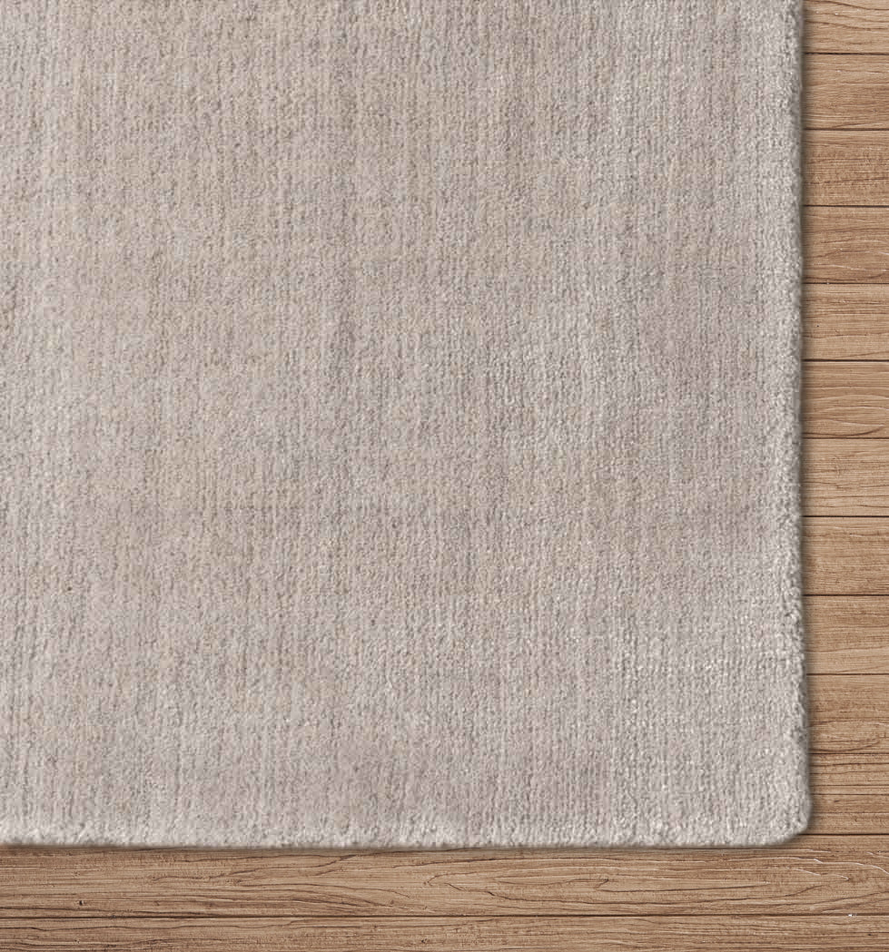 Pebble Grey Hand-Loomed Wool Rug 8' x 8' Hand Loomed
