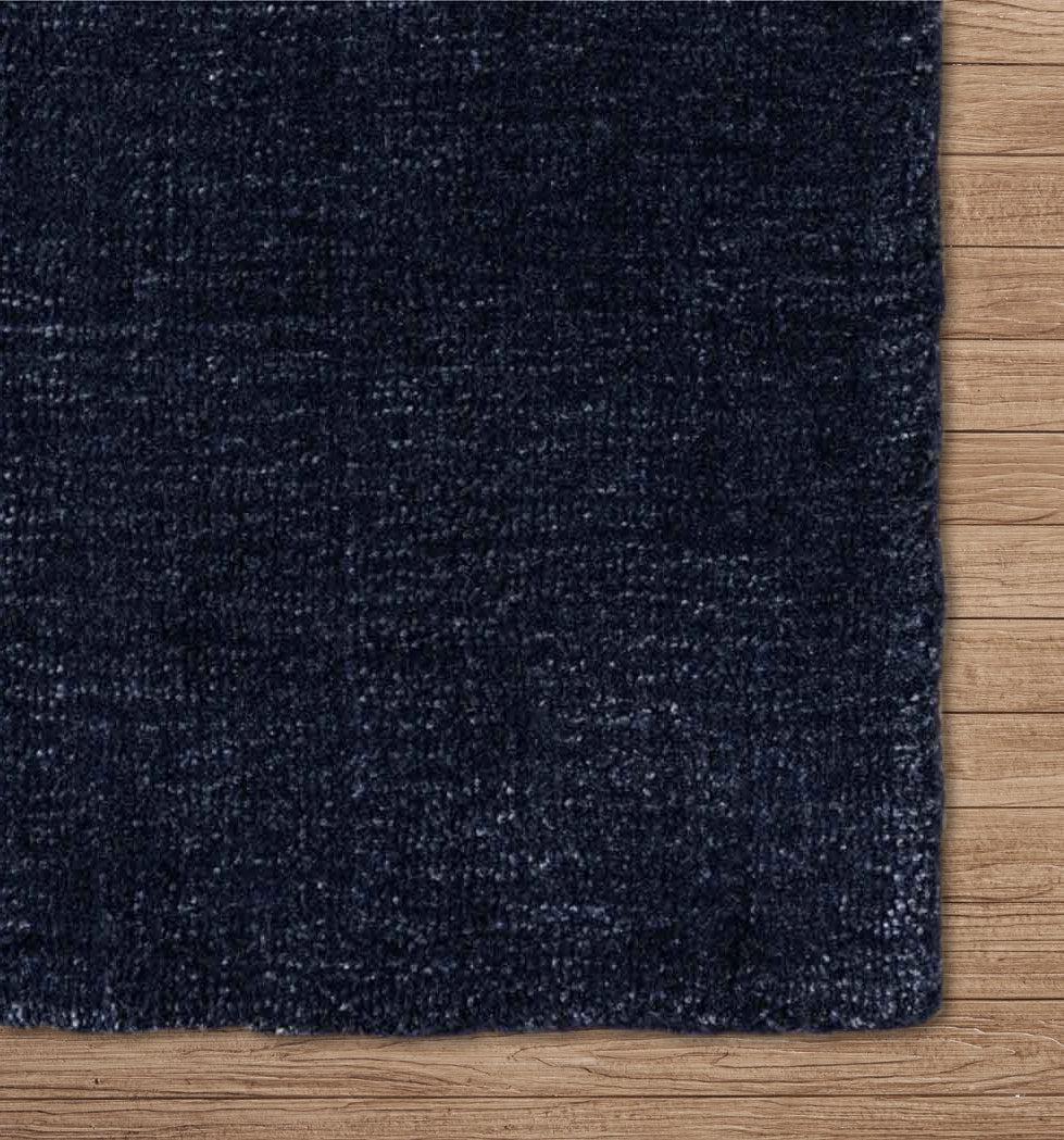 Cosmic Blue Hand-Loomed Wool Rug Hand Loomed